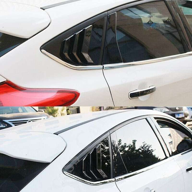 Car Rear Window Blinds Side Tuyere Louvers Vent Rear Window Louvers for Focus ST MK3 Hatchback, Brig