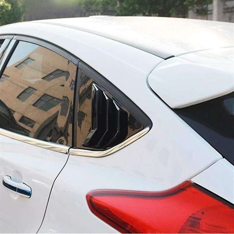 Car Rear Window Blinds Side Tuyere Louvers Vent Rear Window Louvers for Focus ST MK3 Hatchback, Brig