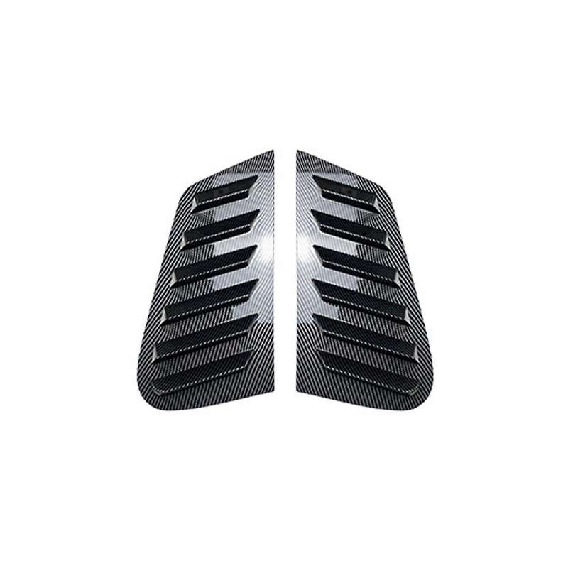 Car Rear Window Louver Shutter Side Vent Cover Trim 9n 2001-2009 Carbon Fiber