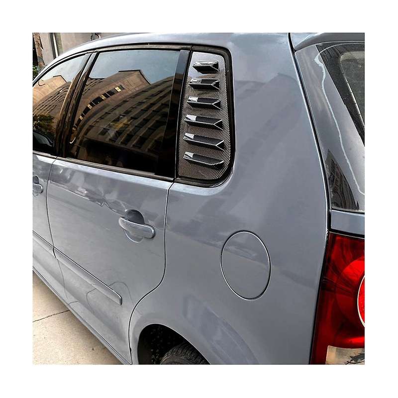 Car Rear Window Louver Shutter Side Vent Cover Trim 9n 2001-2009 Carbon Fiber
