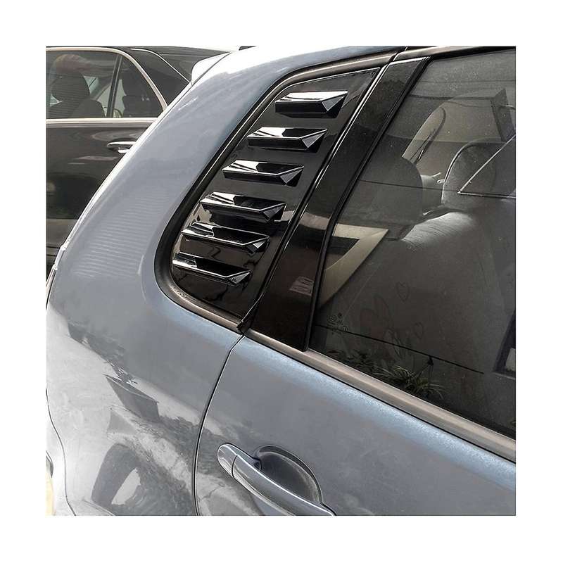 Car Rear Window Louver Shutter Side Vent Cover Trim for 9n 2001-2009 Bright Black