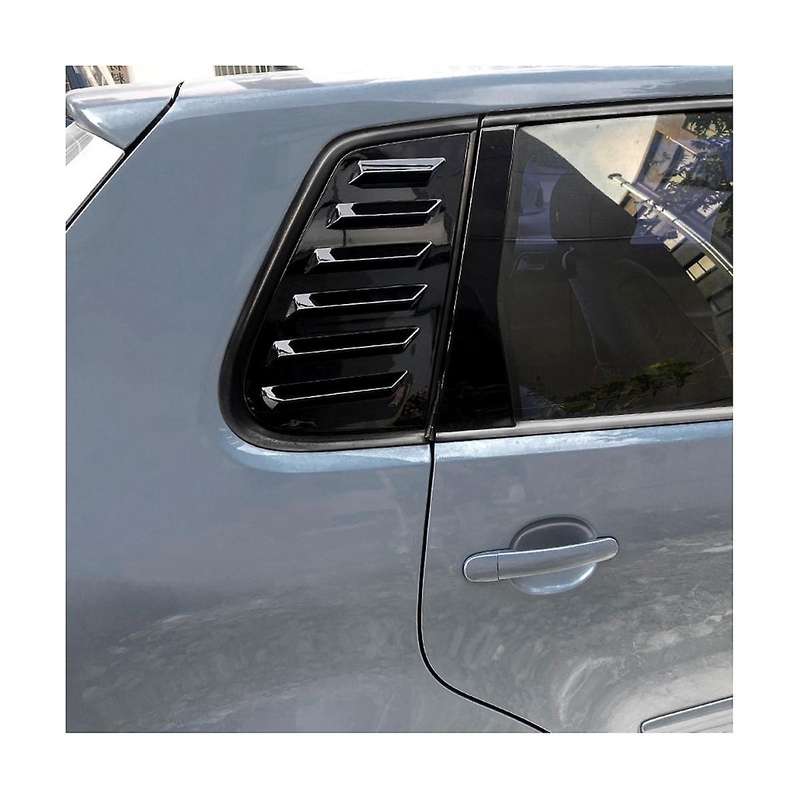 Car Rear Window Louver Shutter Side Vent Cover Trim for 9n 2001-2009 Bright Black