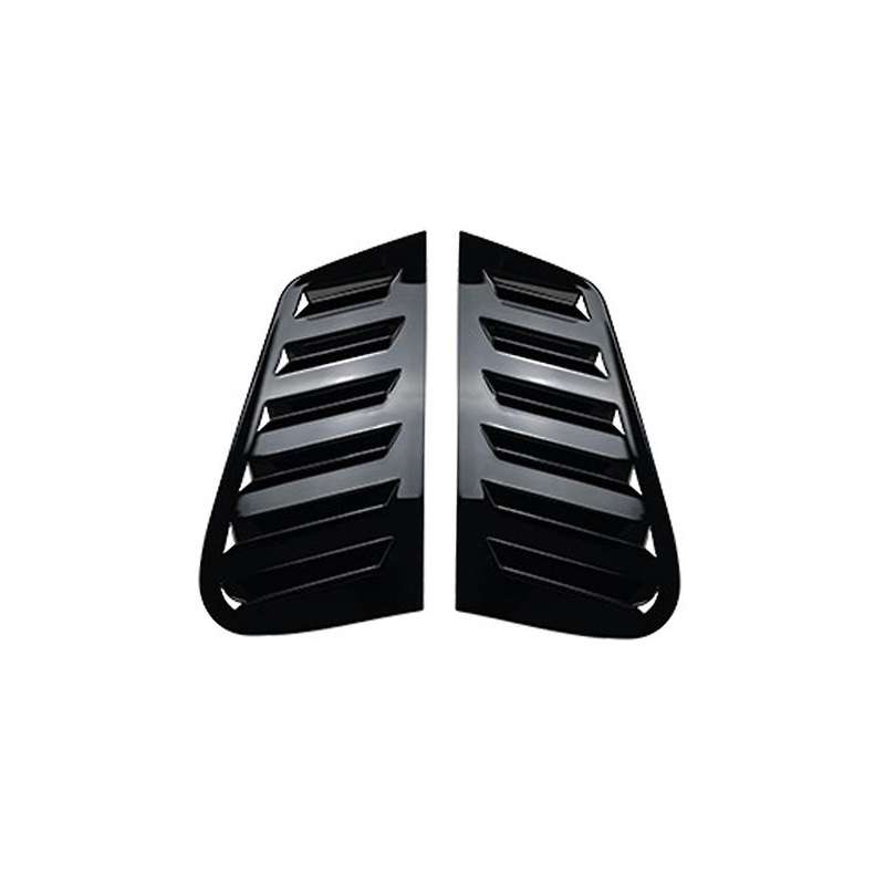 Car Rear Window Louver Shutter Side Vent Cover Trim for 9n 2001-2009 Bright Black