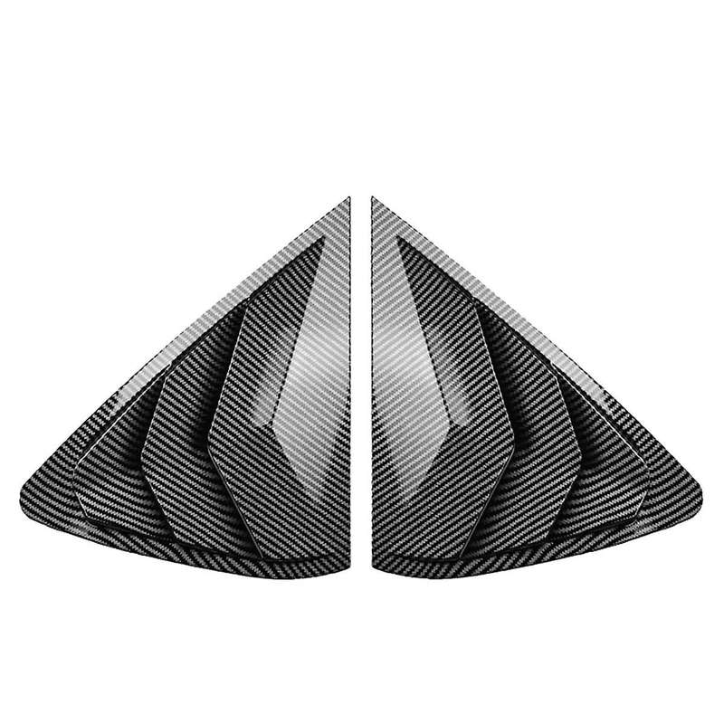 Car Rear Window Shutter Cover Trim Window Louver Side Vent Trim for X6 F16 2015-2019 Carbon Fiber