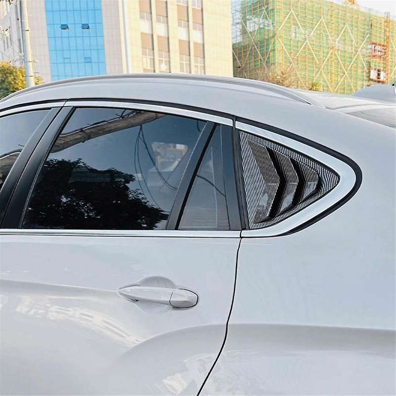 Car Rear Window Shutter Cover Trim Window Louver Side Vent Trim for X6 F16 2015-2019 Carbon Fiber