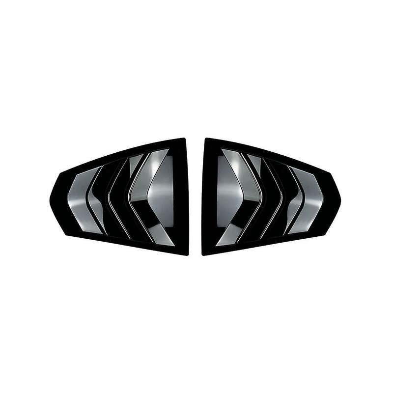 Car Rear Window Louvers Triangle Shutter Sticker Trim Accessories for 3 Series G28 G20(black)