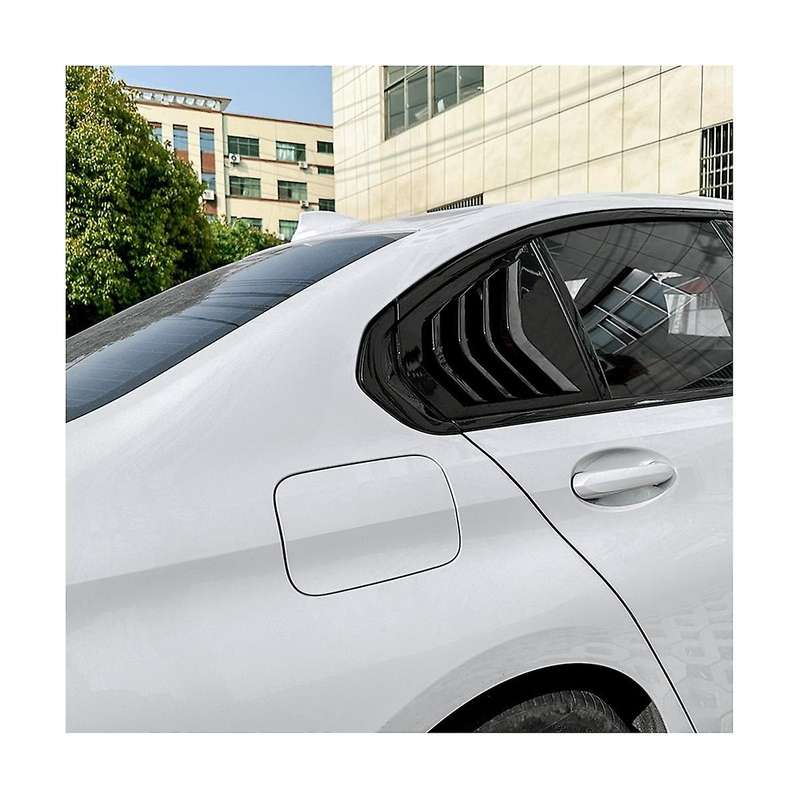 Car Rear Window Louvers Triangle Shutter Sticker Trim Accessories for 3 Series G28 G20(black)