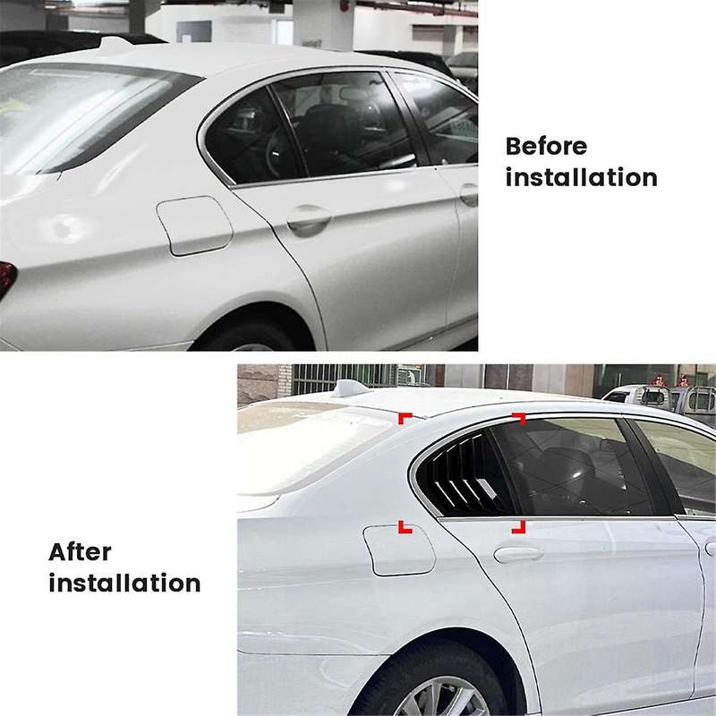 Car Rear Window Shutter Cover Trim Window Louver Side Vent Trim for 5 Series F10 525i 530i 2011-2017