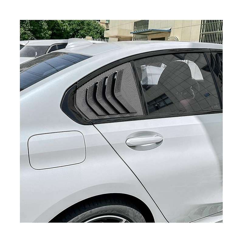 Car Rear Window Louvers Triangle Shutter Sticker Trim Accessories for 3 Series G28 G20(carbon)