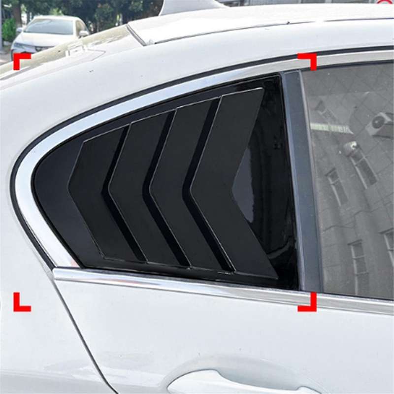 Car Rear Window Shutter Cover Trim Window Louver Side Vent Trim for 5 Series F10 525i 530i 2011-2017