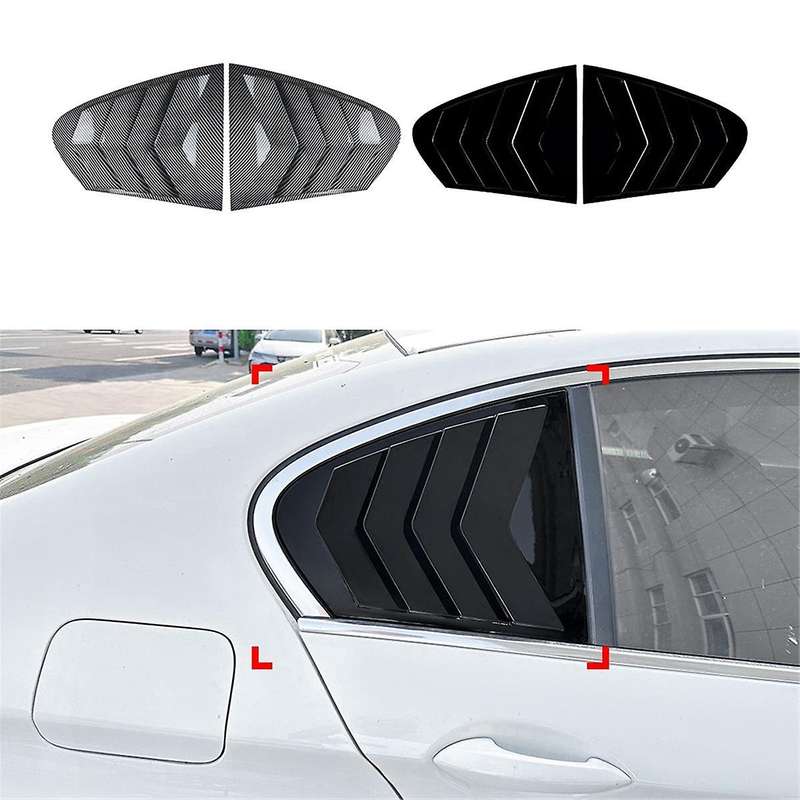 Car Rear Window Shutter Cover Trim Window Louver Side Vent Trim for 5 Series F10 525i 530i 2011-2017