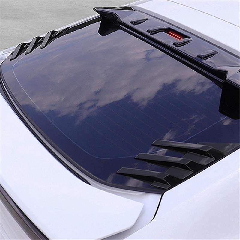 Car Rear Window Side Spoiler Splitter Trim Triangle Louver Window Sunshade for -V V 2022 2023(Carbo