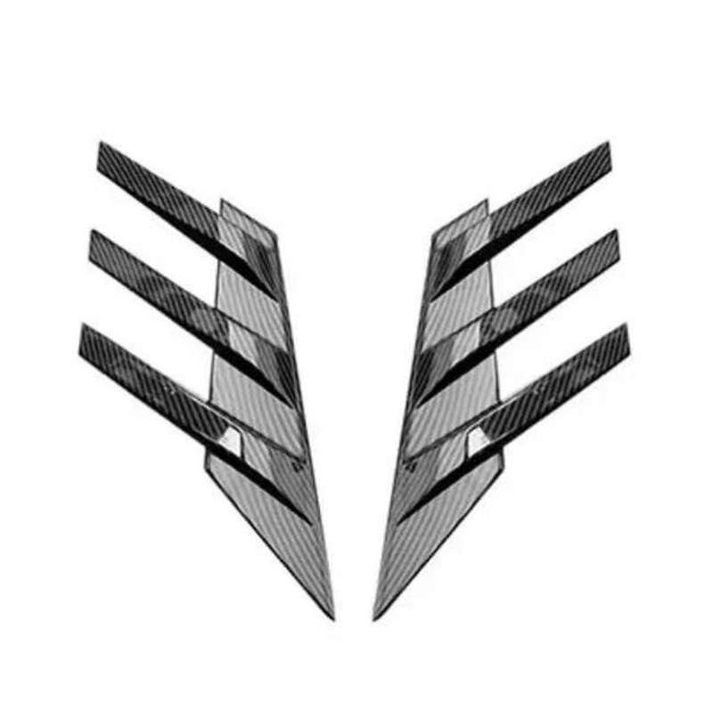 Car Rear Window Side Spoiler Splitter Trim Triangle Louver Window Sunshade for -V V 2022 2023(Carbo
