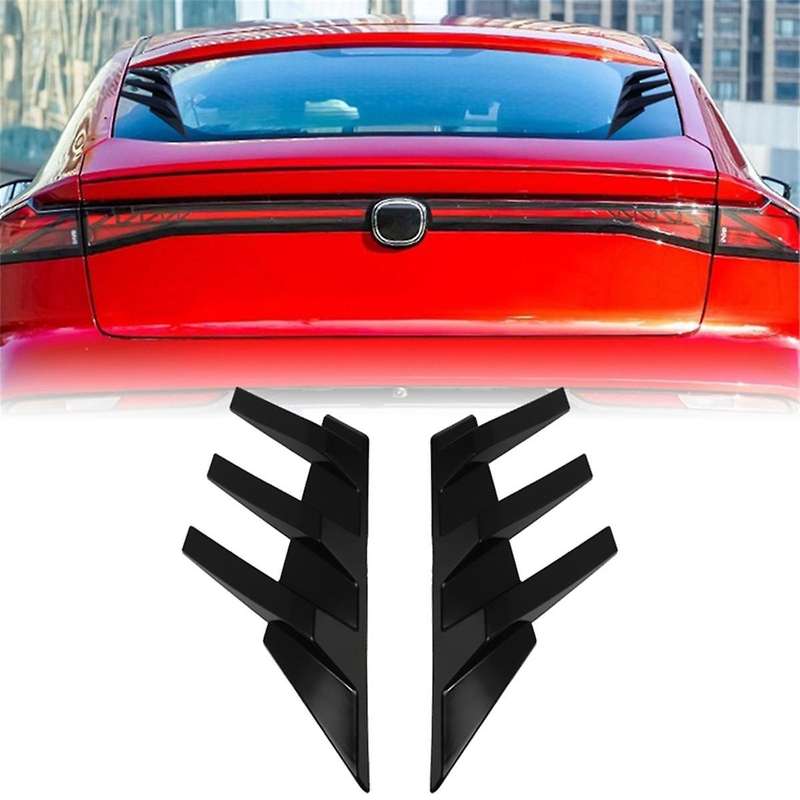 Car Rear Window Side Spoiler Splitter Trim Triangle Louver Window Sunshade for -V V 2022 2023(Carbo