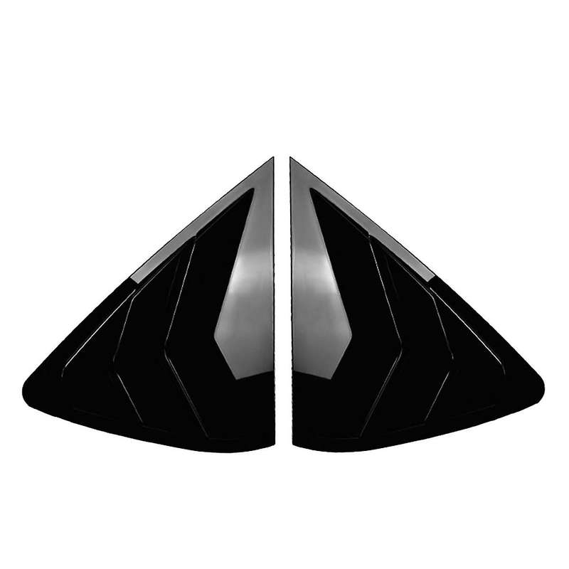 Car Rear Window Shutter Cover Trim Window Louver Side Vent Trim for X6 F16 2015-2019 Gloss Black