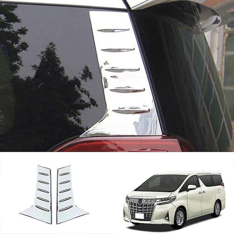 Car Rear Window Side Spoiler C Pillar Side Cover Trim for Alphard Vellfire 30 Series 2016 2017 2018