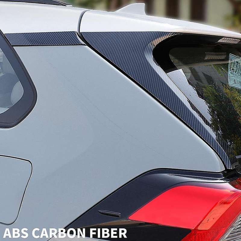 Car Rear Window Side Spoiler Canard Splitter Decorative Frame Trim for Refit 2020 2021 Carbon Fiber