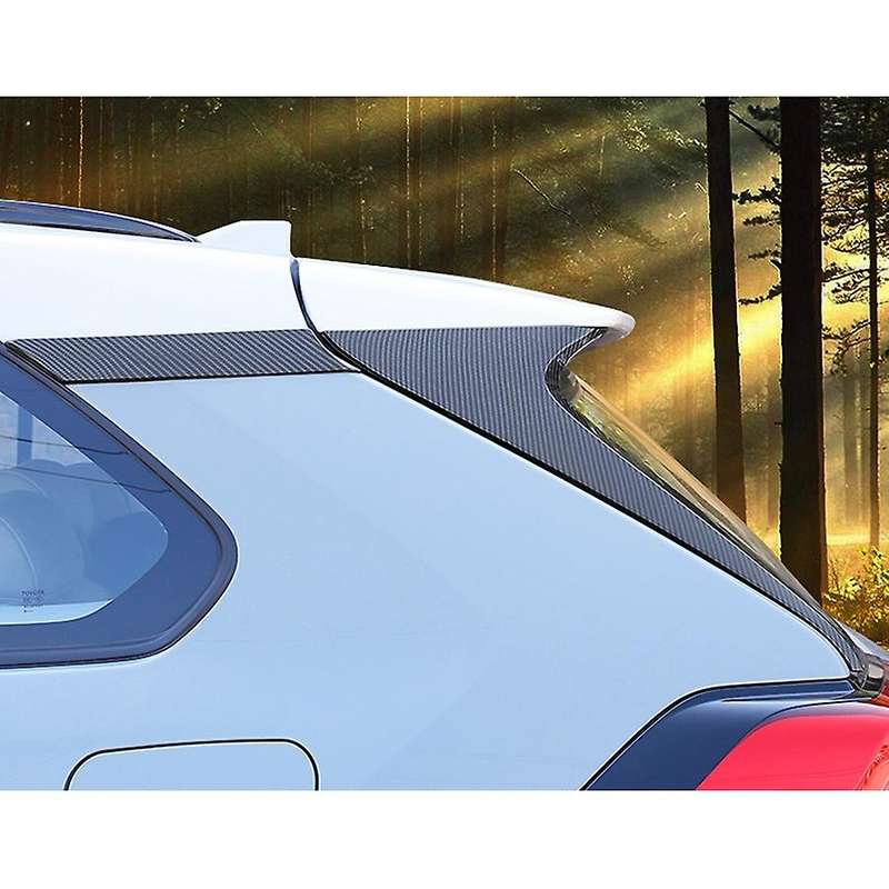 Car Rear Window Side Spoiler Canard Splitter Decorative Frame Trim for Refit 2020 2021 Carbon Fiber