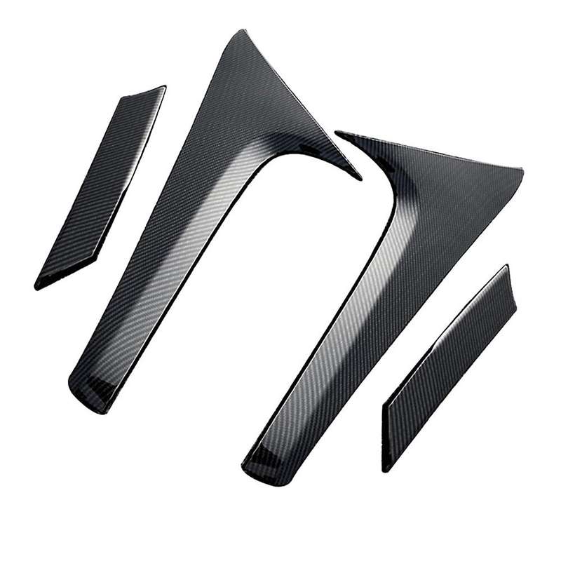 Car Rear Window Side Spoiler Canard Splitter Decorative Frame Trim for Refit 2020 2021 Carbon Fiber