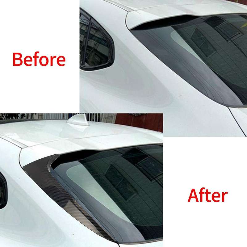 Car Rear Window Side Spoiler Trim for X4 G02 2019+ Side Wing Roof Stickers Cover Carbon Fiber Patter