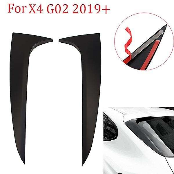 Car Rear Window Side Spoiler Trim for X4 G02 2019 2020 2021 Side Wing Roof Stickers Cover Matte Blac