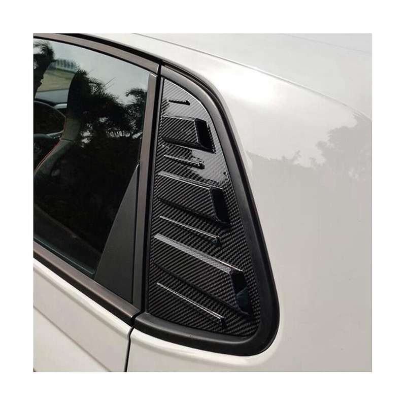Car Rear Windows Triangle Blinds Cover Stickers for 2011-2017 Abs Cover Stickers(balck)