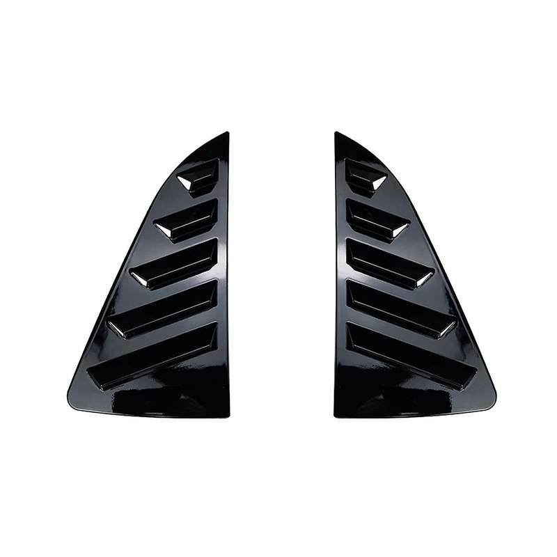 Car Rear Windows Triangle Blinds Cover Stickers for 2011-2017 Abs Cover Stickers(balck)