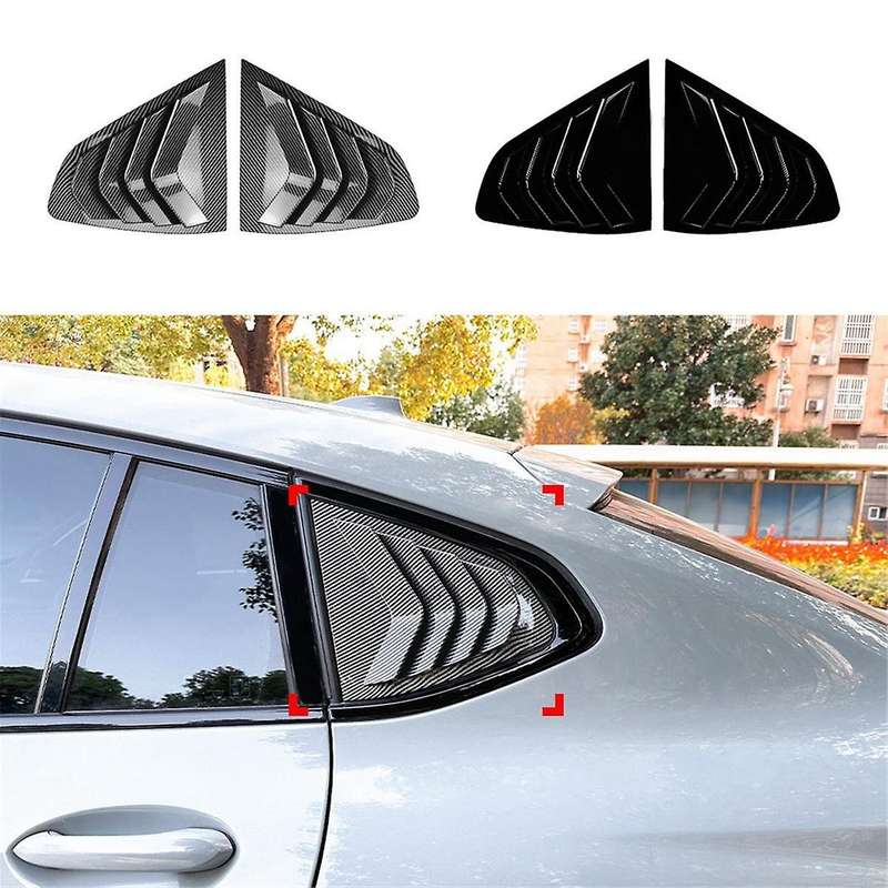 Car Rear Windows Triangle Louver Cover Sticker for X4 G02 2018+ Car Windows Triangular Trim Carbon F
