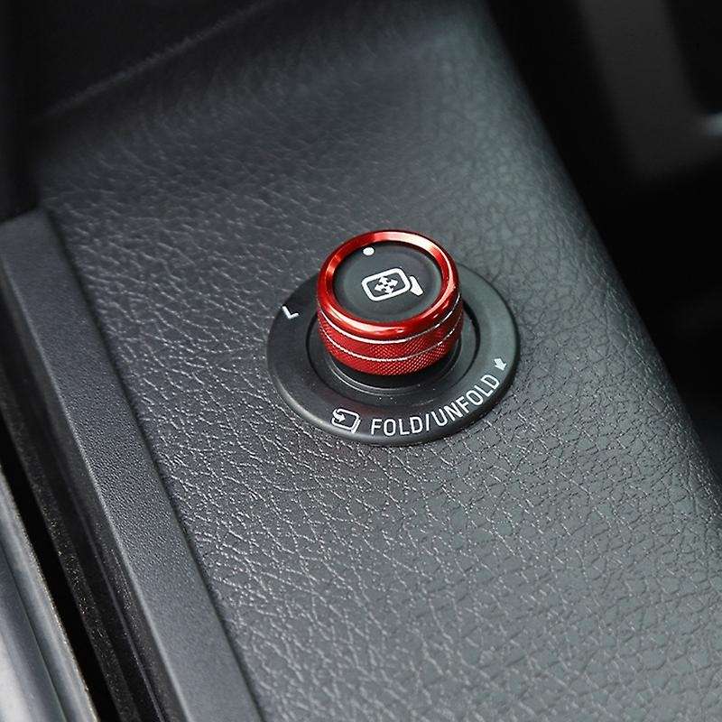 Car Rearview Mirror Control Adjustment Switch Trim Ring Cover Aluminium Accessories for 2009-2013 Si