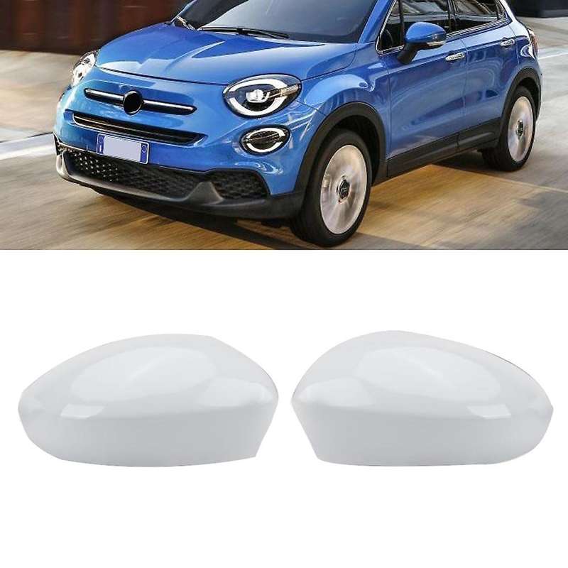 Car Rearview Mirror Cover Cap for 2007-2023 Wing Mirror Bezel Shell Cap White Car Accessories