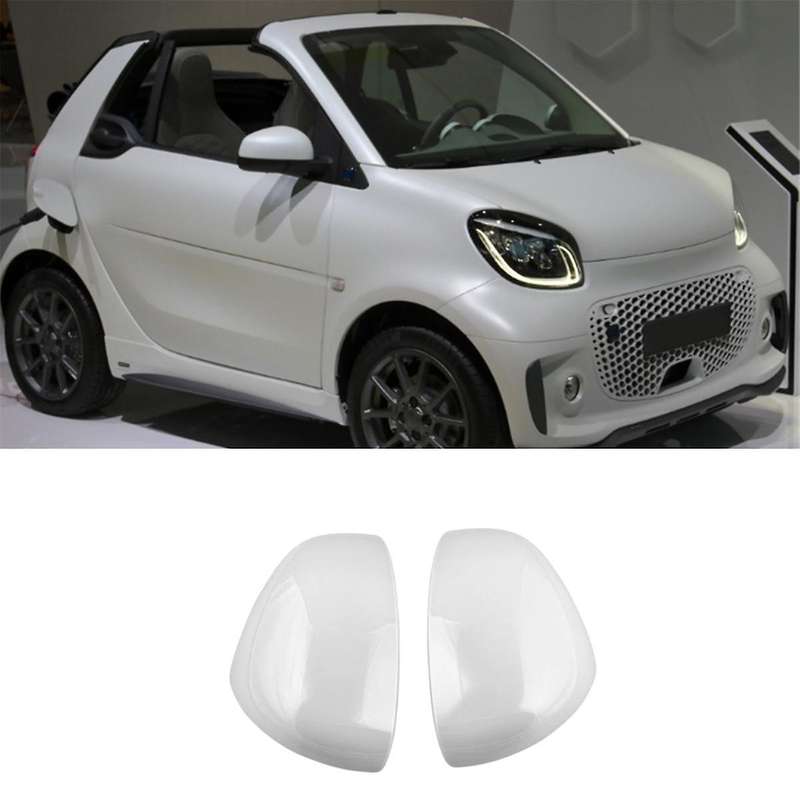Car Rearview Mirror Cover Cap for Smart 453 Fortwo 2016-2021 Door Side Mirror Cover