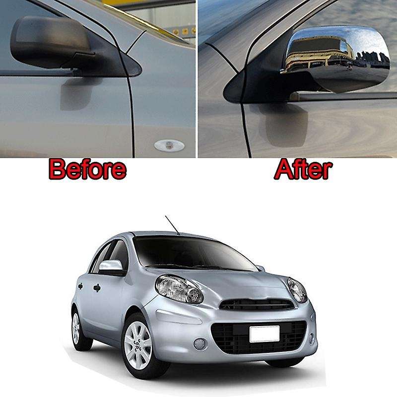 Car Rearview Mirror Cover Cap Decorative for Micra March K13 Almera N17 2010-2016