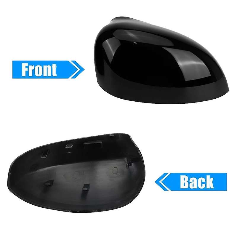 Car Rearview Mirror Cover Cap for 2007-2023 Wing Mirror Bezel Shell Cap Black Car Accessories