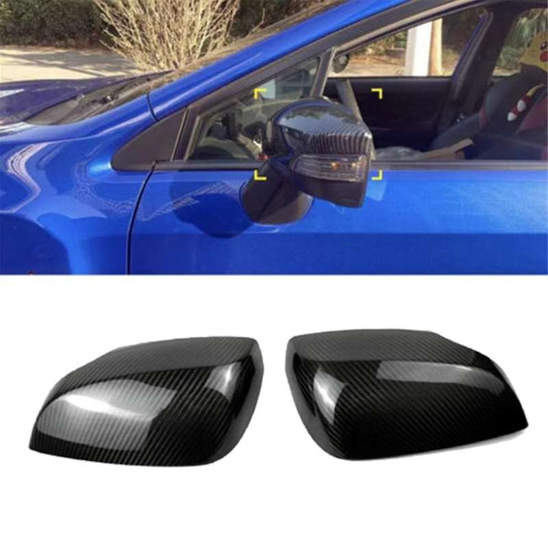 Car Rearview Mirror Cover Carbon Fiber Side Rear View Mirror Cover Caps for Impreza Levorg 2015-2021