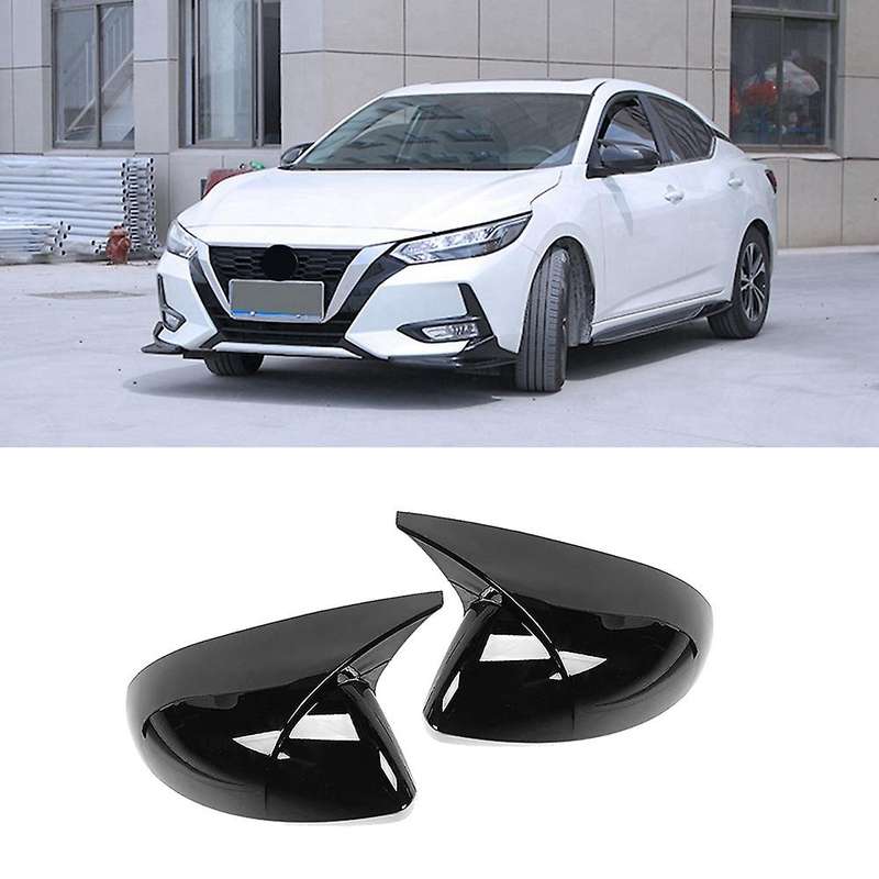 Car Rearview Mirror Cover Horn Style for Sylphy Sentra 2020 2021 Accessories