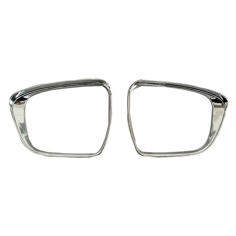 Car Rearview Mirror Cover Rain Eyebrow Frame Trim for Xtrail T32 Rogue 2014-2020, ABS Chrome