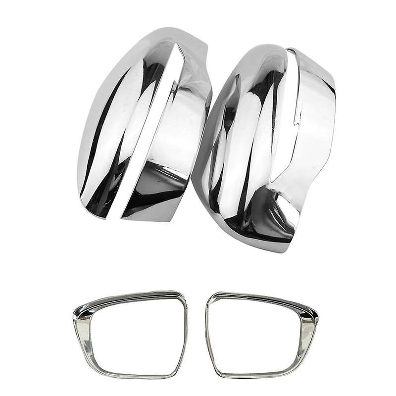 Car Rearview Mirror Cover Side Door Mirror Trim for Xtrail T32 Rogue Juke 2014-2020, ABS Chrome