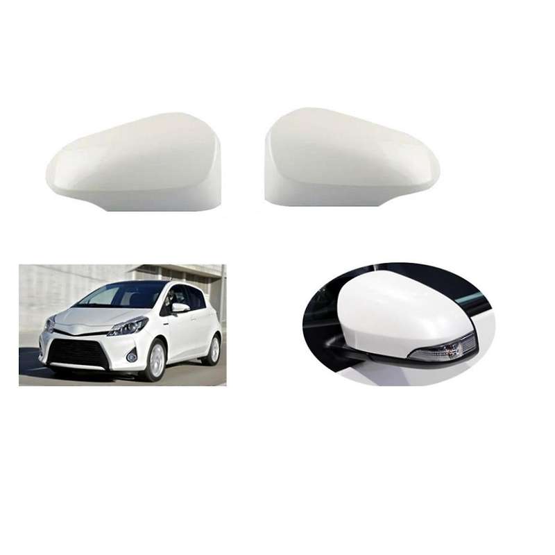 Car Rearview Mirror Cover Side Mirror Caps Rearview Mirror Caps for Yaris 2012-2019 White