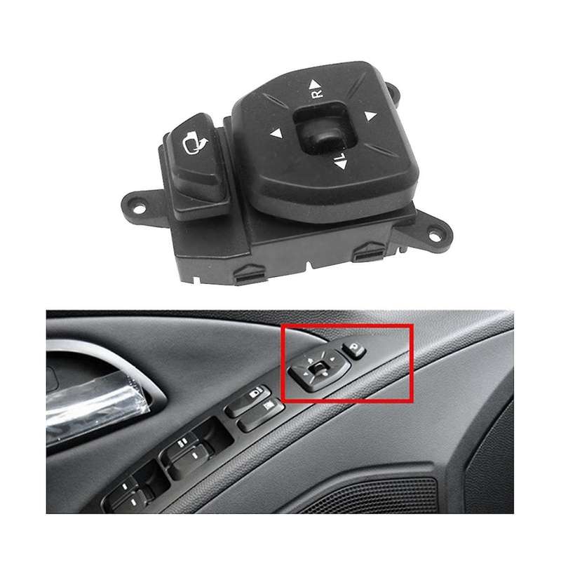 Car Rearview Mirror Folding Control Switch Adjustment Button 935732S000 for Ix35 2009-2013
