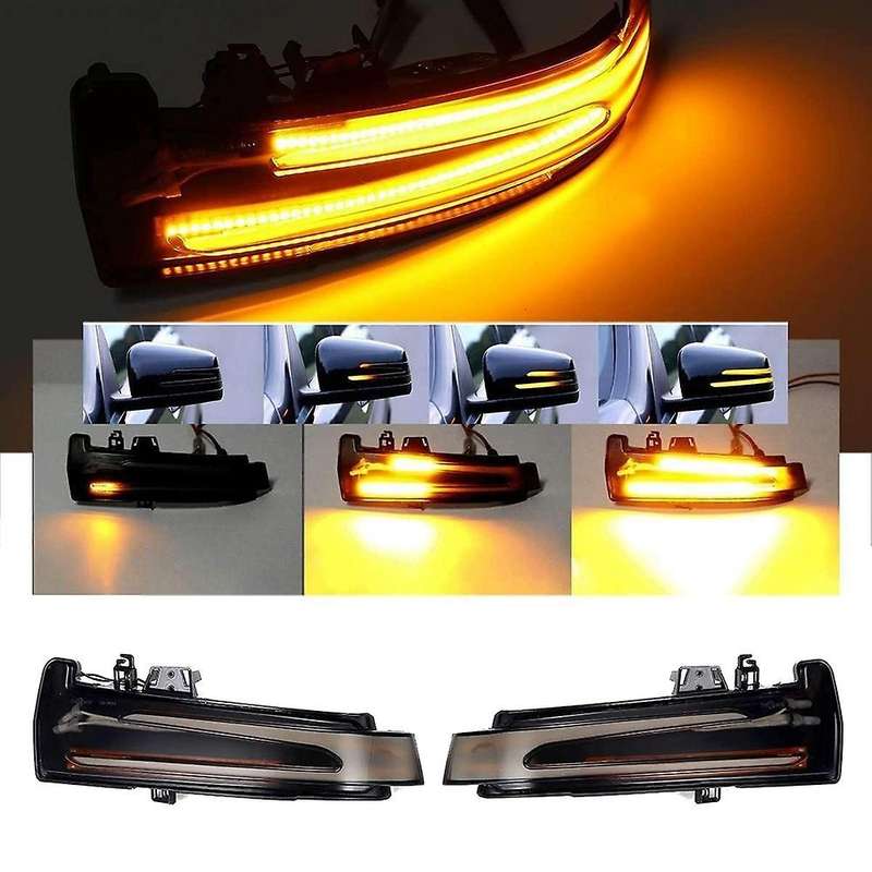 Car Rearview Mirror LED Dynamic Turn Signal Light Indicator Blinker for S C E GLA W176 W246 W204