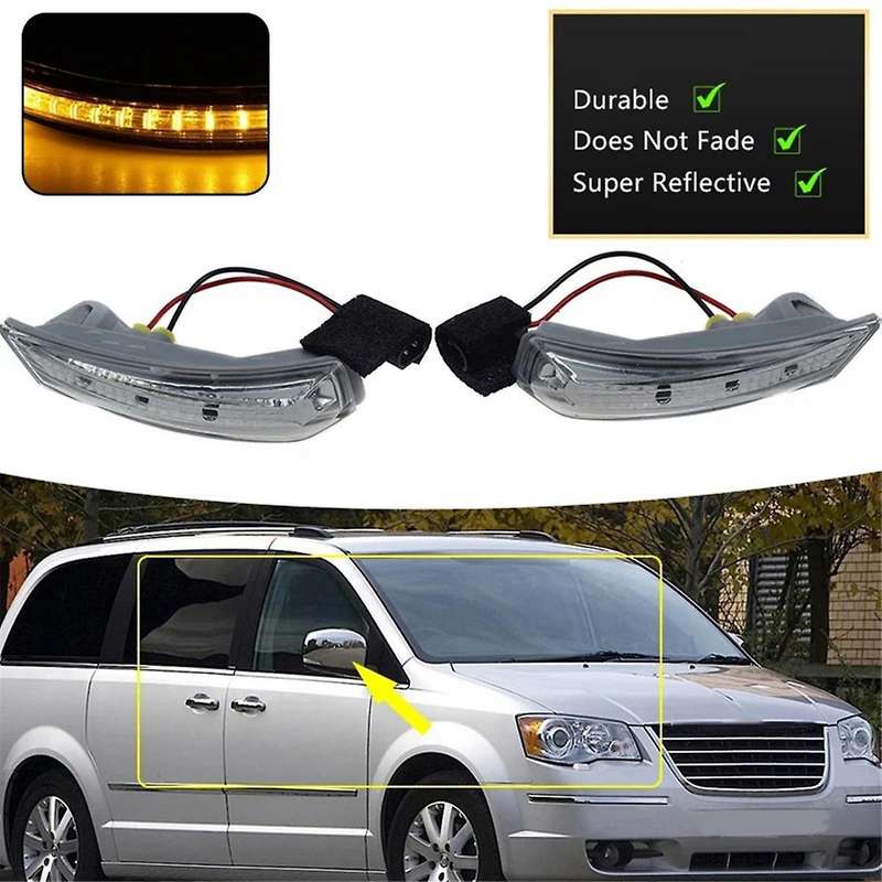 Car Rearview Mirror Indicator Right Side Mirror LED Turn Signal Light for Grand Caravan 68052078AB