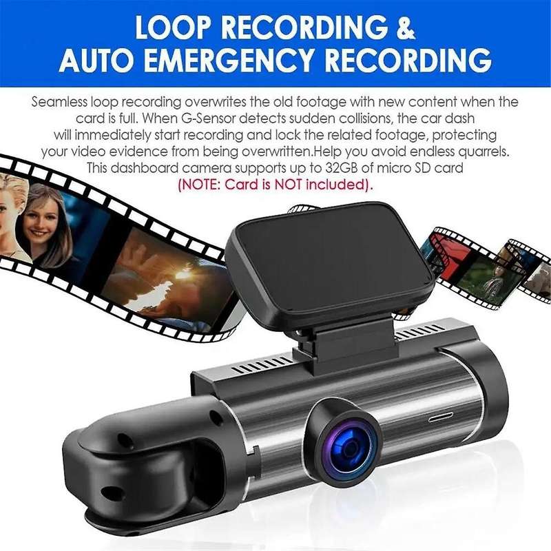 Car Recorder 3MP Car Front+Car+WiFi HD Dual Lens Dual Recording IR Night Vision 3 Meter Car DV Camer