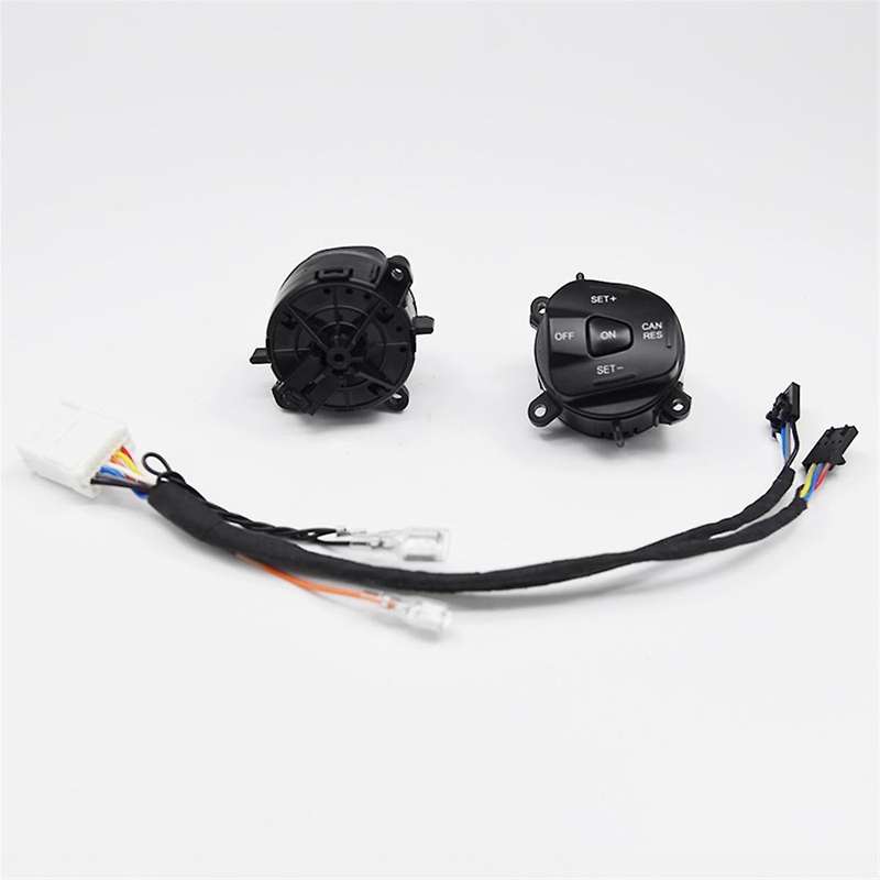 Car Red LED Steering Wheel Cruise Control Switch Button with Wiring for Fiesta MK7 MK8 Escort Ecosp