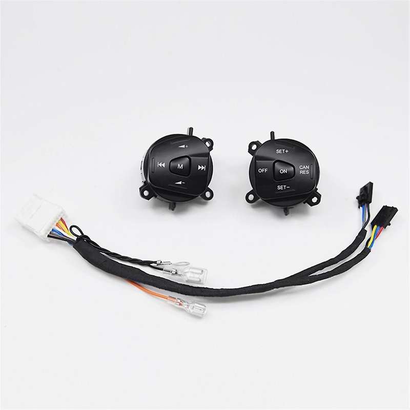 Car Red LED Steering Wheel Cruise Control Switch Button with Wiring for Fiesta MK7 MK8 Escort Ecosp