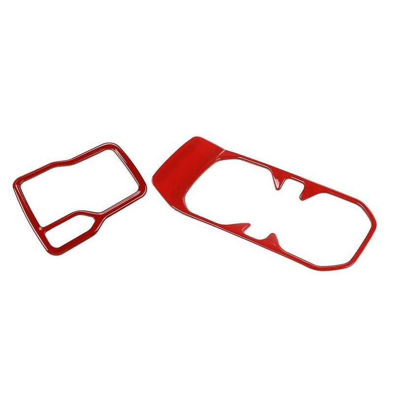 Car Red Gear Shift Panel Water Cup Holder Cover Trim for JL 2018-2020