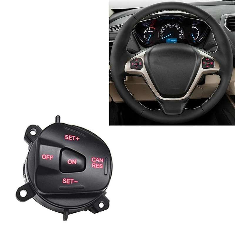 Car Red LED Steering Wheel Right Cruise Control Switch Button for Fiesta MK7 MK8 Escort Ecosport 20