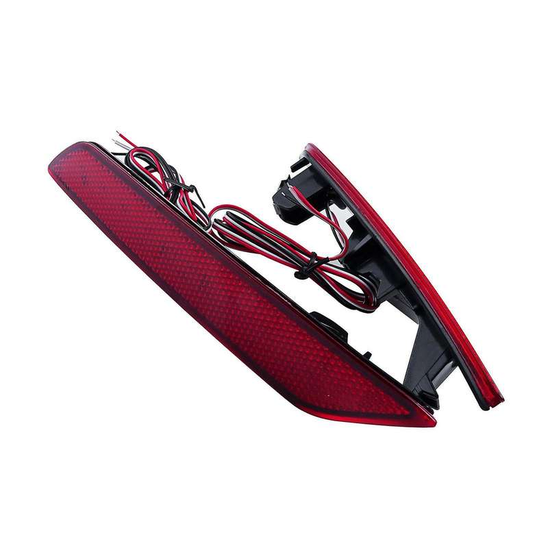 Car Red Lens 60-SMD LED Bumper Reflector Brake Tail Turn Signal Lights for Sedan 2013-2015