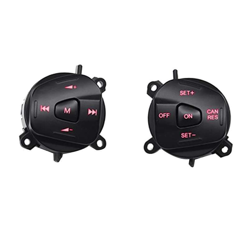 Car Red LED Steering Wheel Right Left Cruise Control Switch Button for Fiesta MK7 MK8 Escort Ecospo