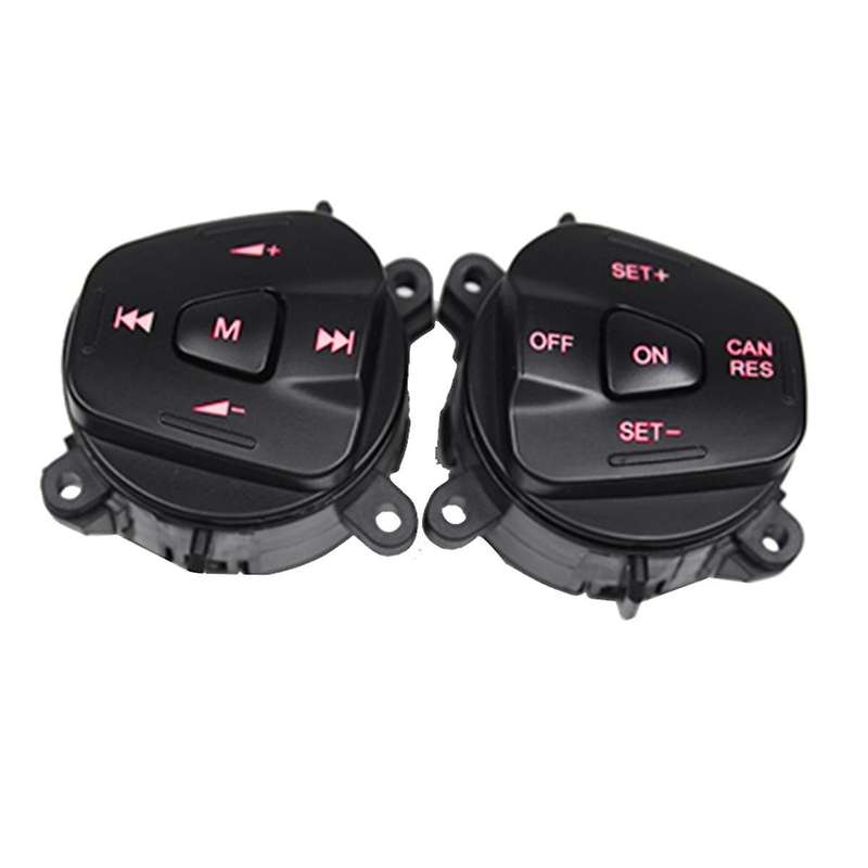 Car Red LED Steering Wheel Right Left Cruise Control Switch Button for Fiesta MK7 MK8 Escort Ecospo