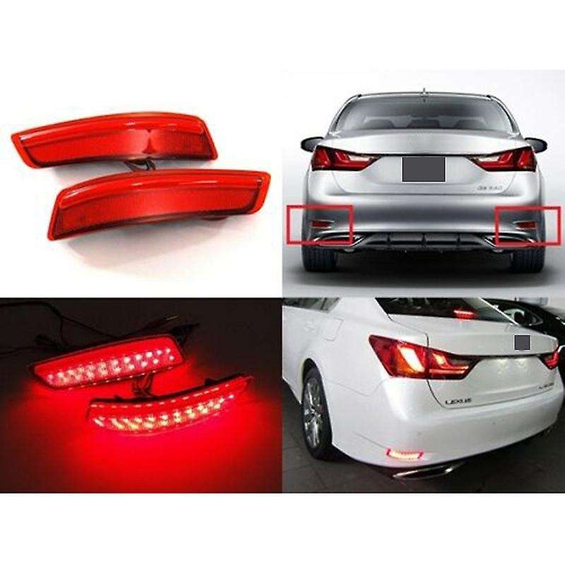 Car Red Lens Rear Bumper Reflector LED Tail Stop Brake Light for ES GS 2013-2018 81910-30040 81920-3